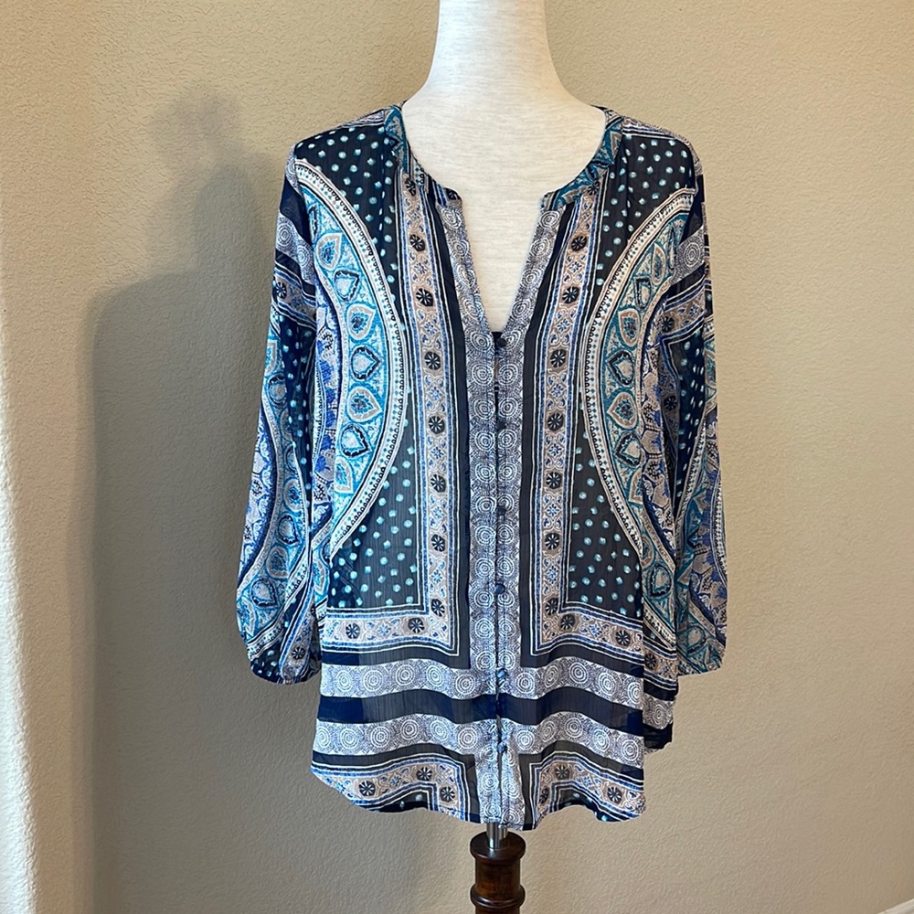 Lucky Brand Sheer Blouse